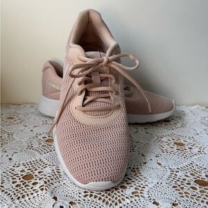 Pink Mesh Sneakers with White Midsole